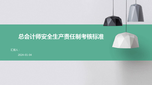 总会计师安全生产责任制考核标准