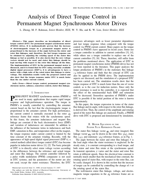 03 Analysis of Direct Torque Control in Permanent Magnet Synchronous Motor Drives