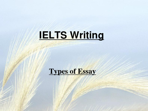 IELTS Writing Types of Essay