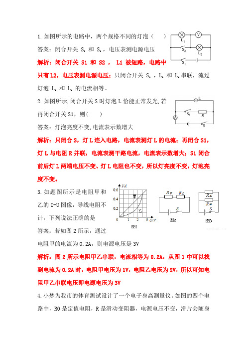 初中物理错题本