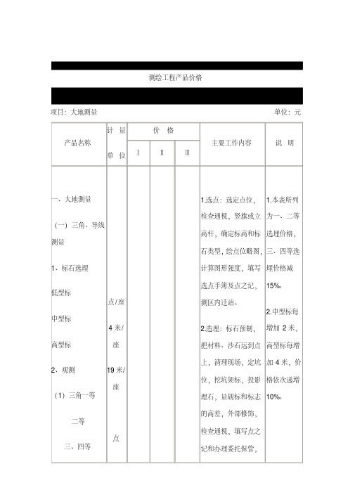 测绘收费标准[[完整版]]页