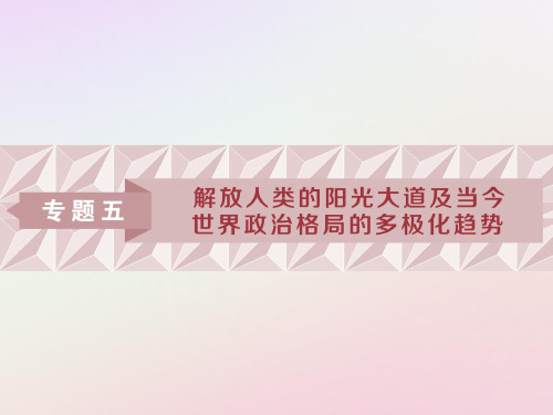 高考历史一轮复习专题5解放人类的阳光大道及当今世界政治格局的多极化趋势第10讲马克思主义的诞生和俄国