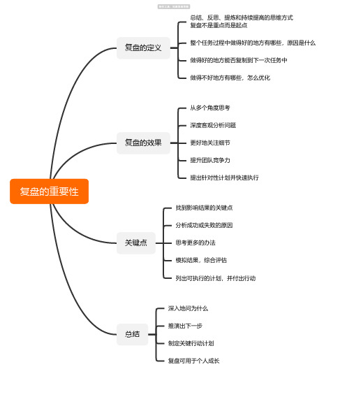 复盘的重要性思维导图_简单清晰脑图分享-知犀