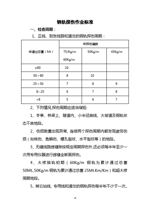 钢轨探伤作业标准19-32