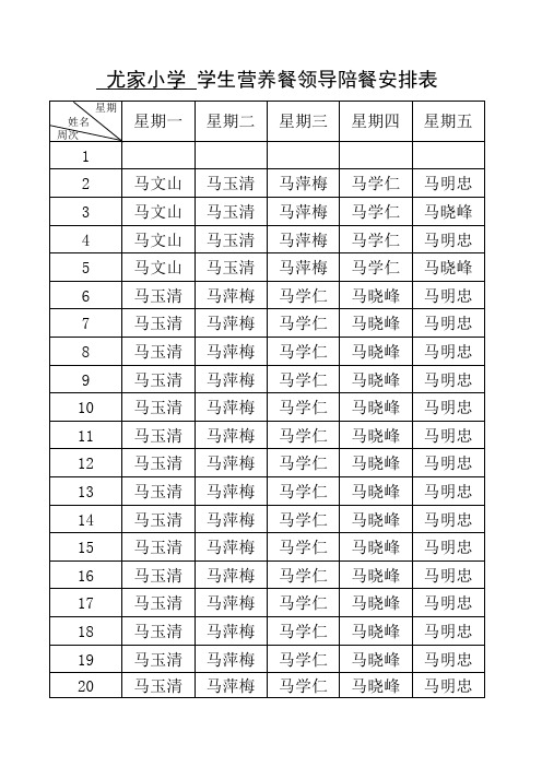 陪餐安排及记录