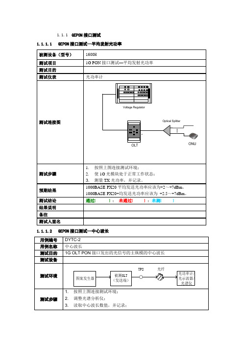 光模块测试指标