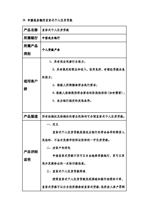 26.中国农业银行直客式个人住房贷款(精)