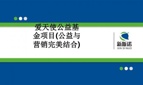 爱天使公益基金项目(公益与营销完美结合)ppt课件