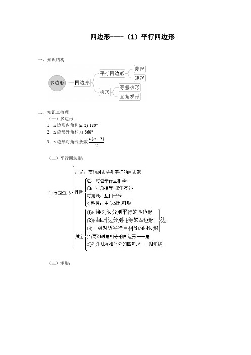 平行四边形概念