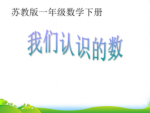 苏教版一年级数学下册《我们认识的数》优质课课件