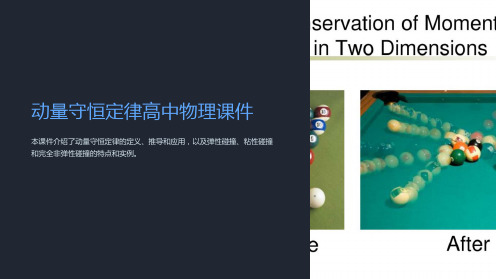 动量守恒定律高中物理课件