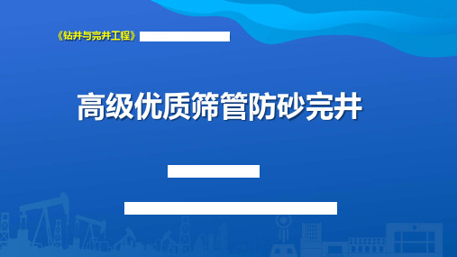 高级优质筛管防砂完井