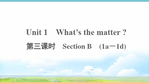 八年级英语下册Unit1What'sthematter第三课时作业课件人教版(3)