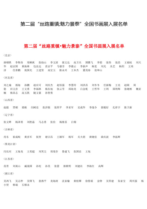 画家巩鹏斌作品入选第二届“丝路重镇;魅力景泰”全国书画展