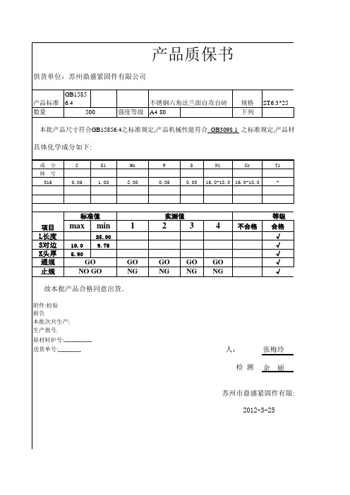 316材质报告