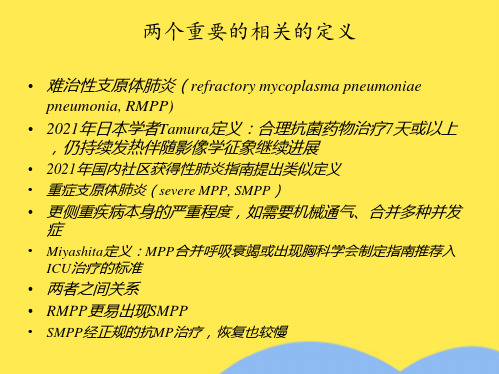 儿童难治性支原体肺炎文献解读共27张课件