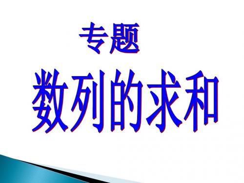 高考数学复习《数列的求和》课件