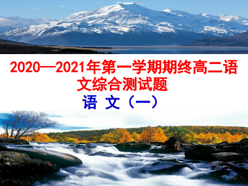 2020—2021年第一学期期终高二语文综合测试题语文(一)