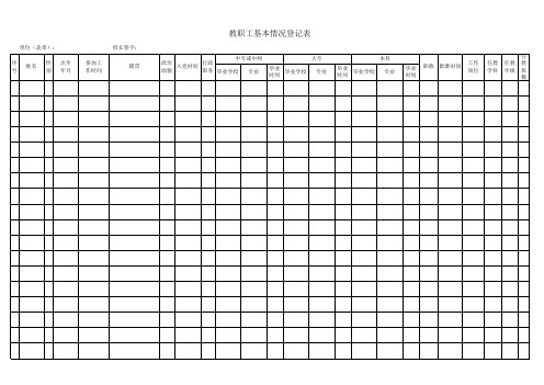 教职工花名册