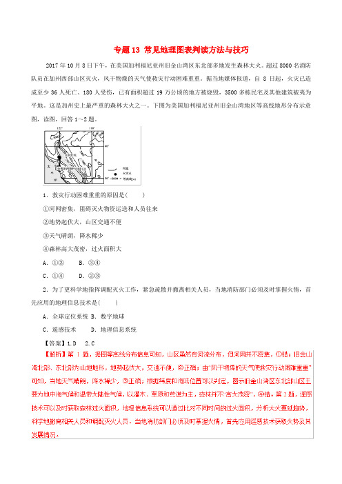 2019年高考地理考纲解读与热点难点突破专题13常见地理图表判读方法与技巧热点难点突破