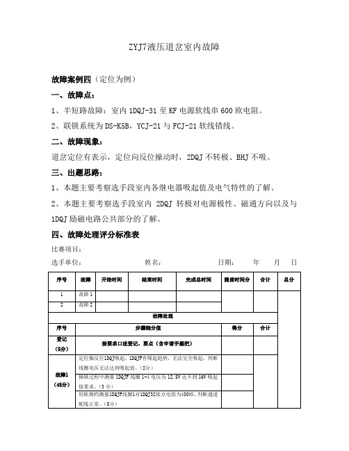 ZYJ7液压道岔故障案例1