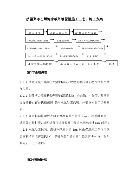 挤塑聚苯乙烯泡沫板外墙保温施工工艺、施工方案