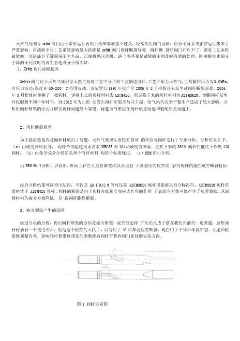 orbit阀门阀杆断裂启事和处理办法