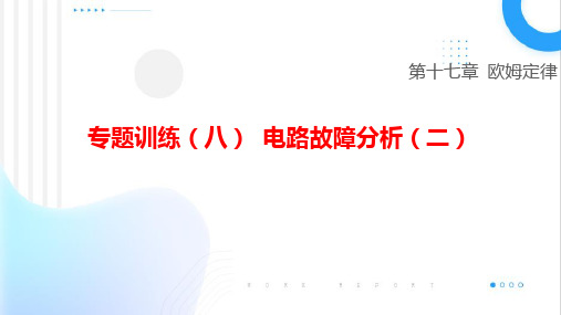 欧姆定律专题训练(八)+电路故障分析(二)课件+---2023-2024学年人教版物理九年级上册