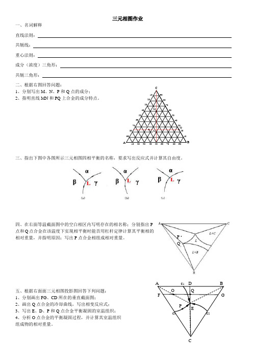 2024年材基B三元相图作业