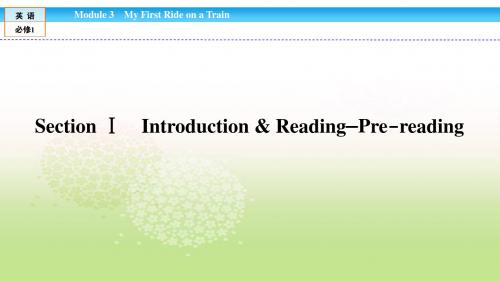 高中(外研版)英语必修1课件:Module 3 My First Ride on a Train3.1