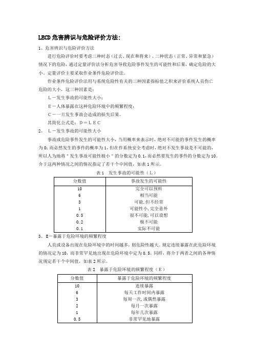 LECD危险评价方法