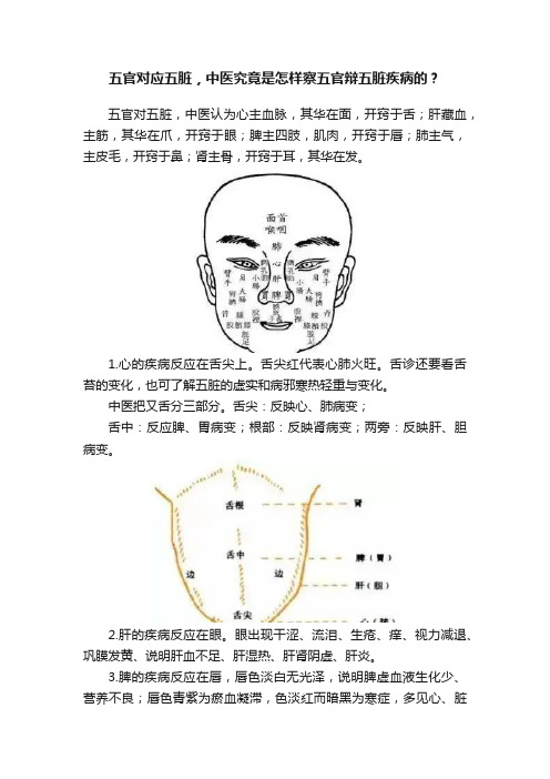 五官对应五脏，中医究竟是怎样察五官辩五脏疾病的？