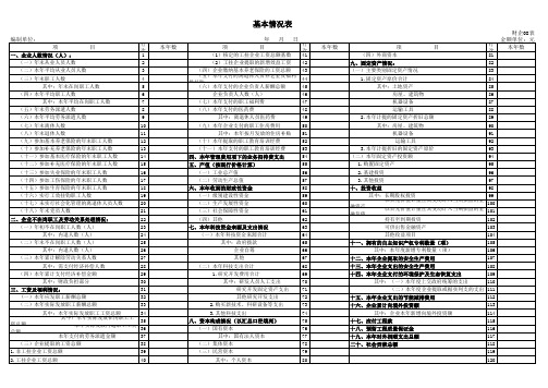 财企08表      基本情况表