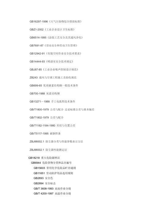 国家检测标准规范