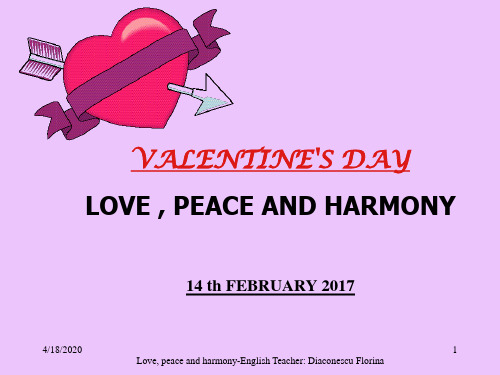 【K12英语基础教育】love-peace-and-harmony-activities-promoting-classroom