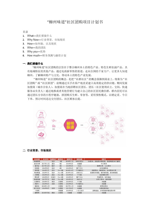 社区团购商业计划书