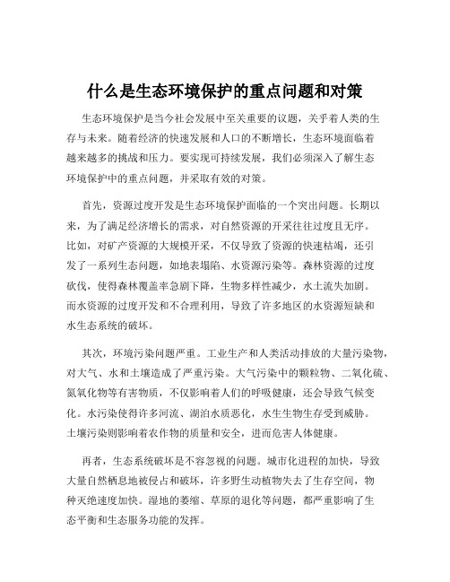 什么是生态环境保护的重点问题和对策