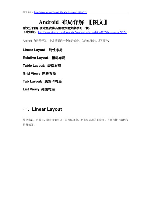 Android 布局详解【图文】