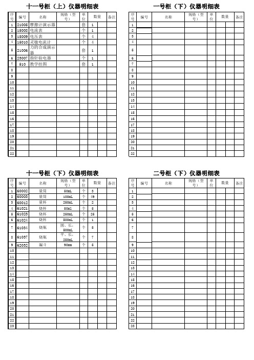 物理实验室仪器柜标签 (8)