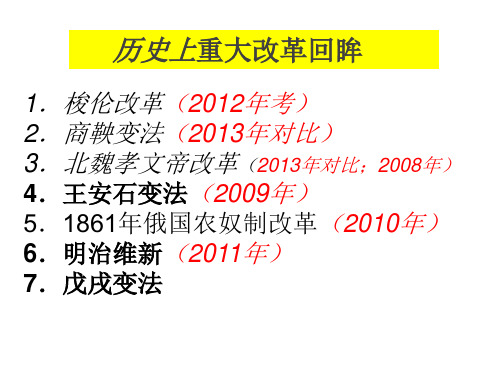 高中历史选修1《梭伦改革 除旧布新的梭伦改革》1610人教PPT课件