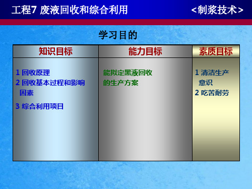 项目7废液回收和综合利用制浆技术ppt课件