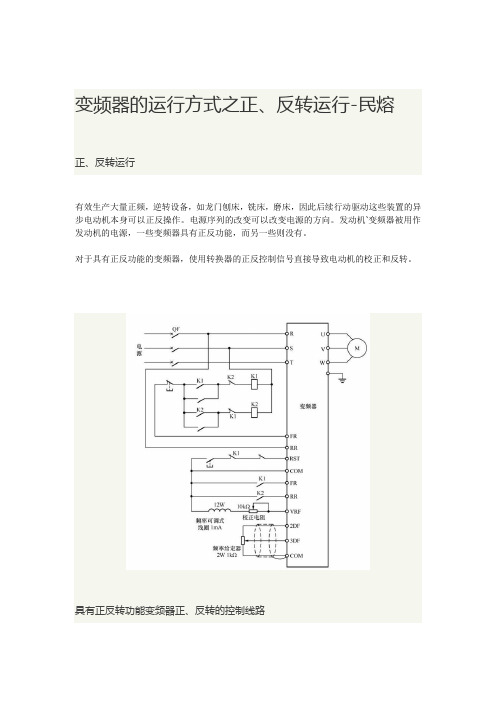 变频器的运行方式之正、反转运行图文分析-民熔