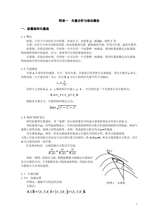 附录一  矢量分析与场论概念