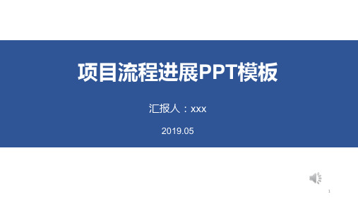 项目流程进展工作汇报PPT模板