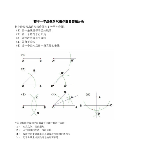 初中一年级数学尺规作图易错题分析