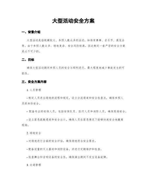 大型活动安全方案