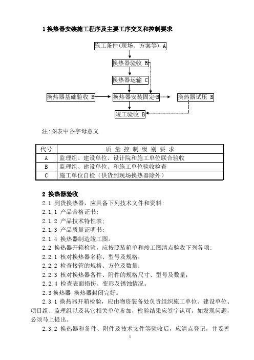 浮头式式换热器安装方案