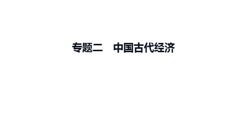 专题二中国古代经济+课件+2025年海南省中考历史二轮复习