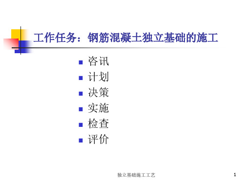 独立基础施工工艺课件