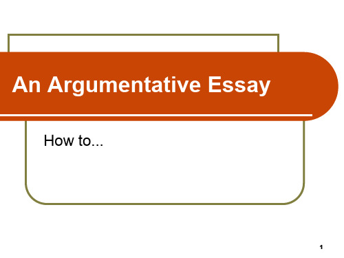 Argumentative essays 英语议论文写作ppt课件